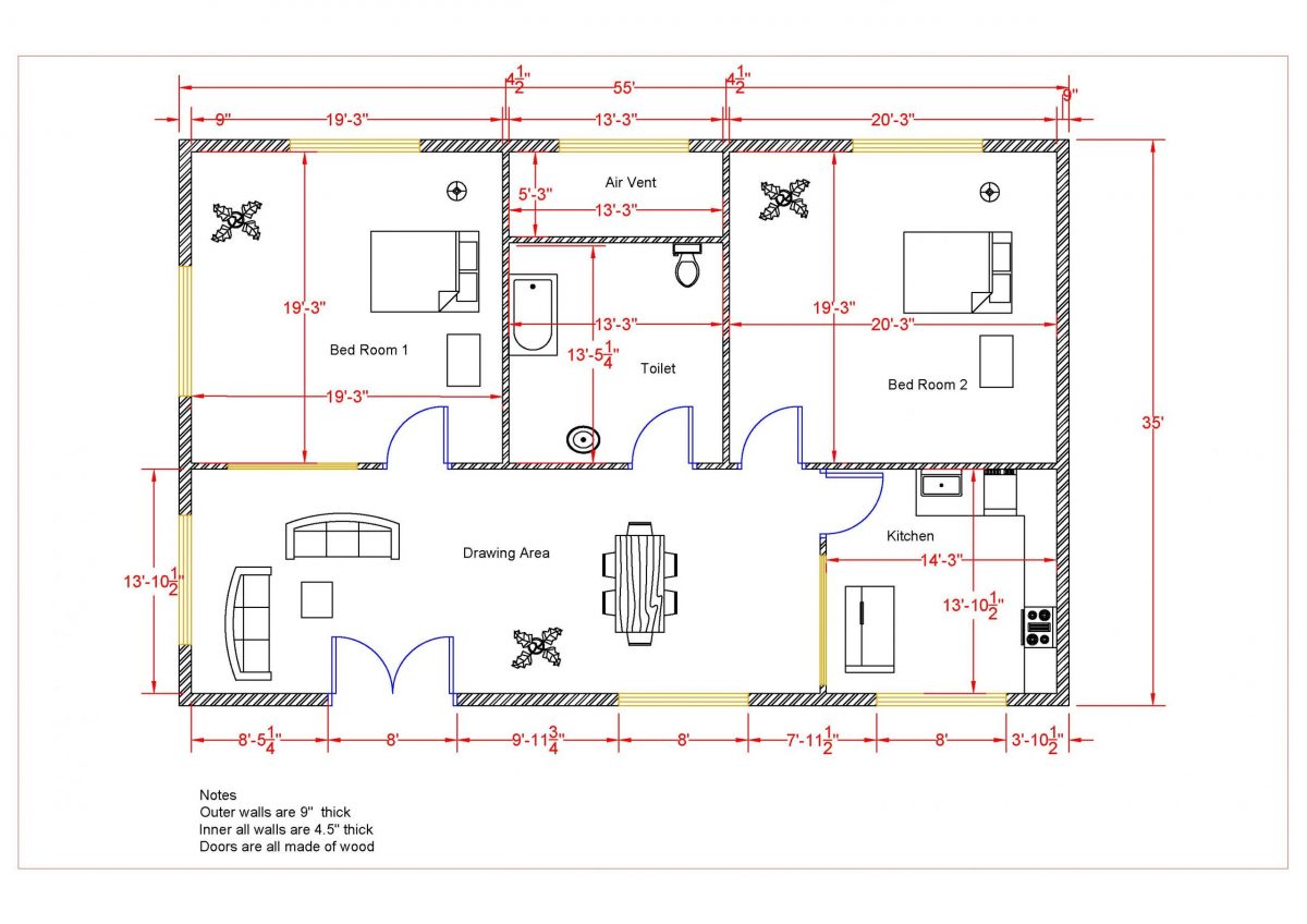 How to make House Floor Plan in AutoCAD Learn