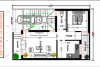 04511420231109-20x30-house-plan-1024x666-1 20x30 house plan with staircase and car parking area Dk3dhomedesign