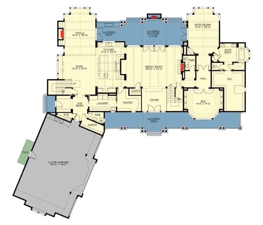 5Bedroom 2Story Grand Craftsman Manor (Floor Plan) Home Stratosphere