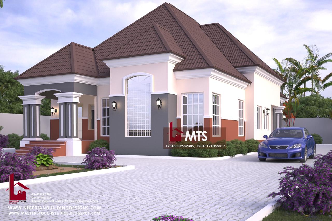 4 Bedroom Bungalow (RF 4020) NIGERIAN BUILDING DESIGNS
