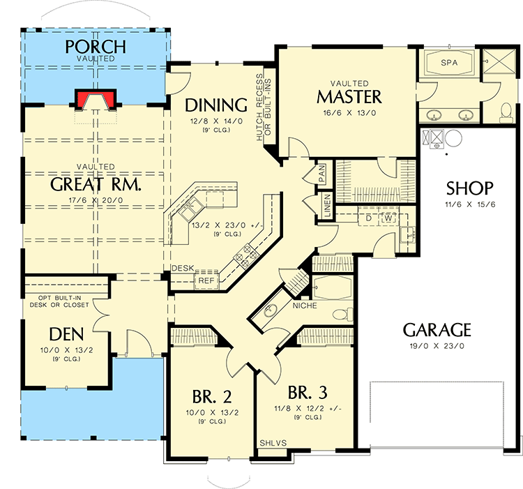Single Story Home Plan 69022AM Architectural Designs House Plans