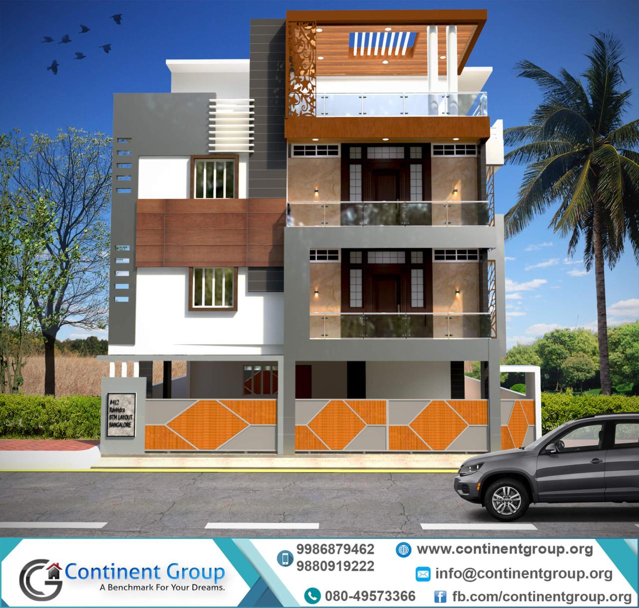 3d building elevation3d front elevation 3D Rendering in Bangalore