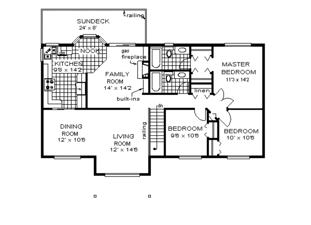 European Style House Plan 3 Beds 2 Baths 1545 Sq/Ft Plan 18218