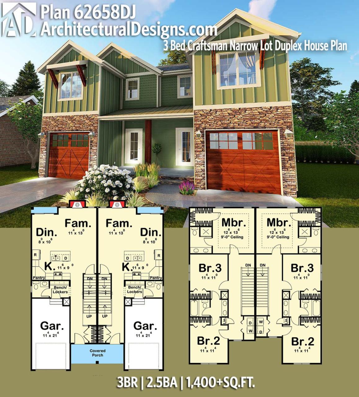 Craftsman Duplex House Plans homeplan.cloud