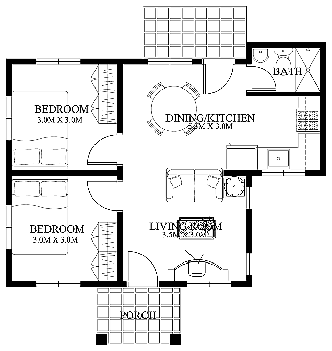 TwoBedroom House Custom Home Designs For Free