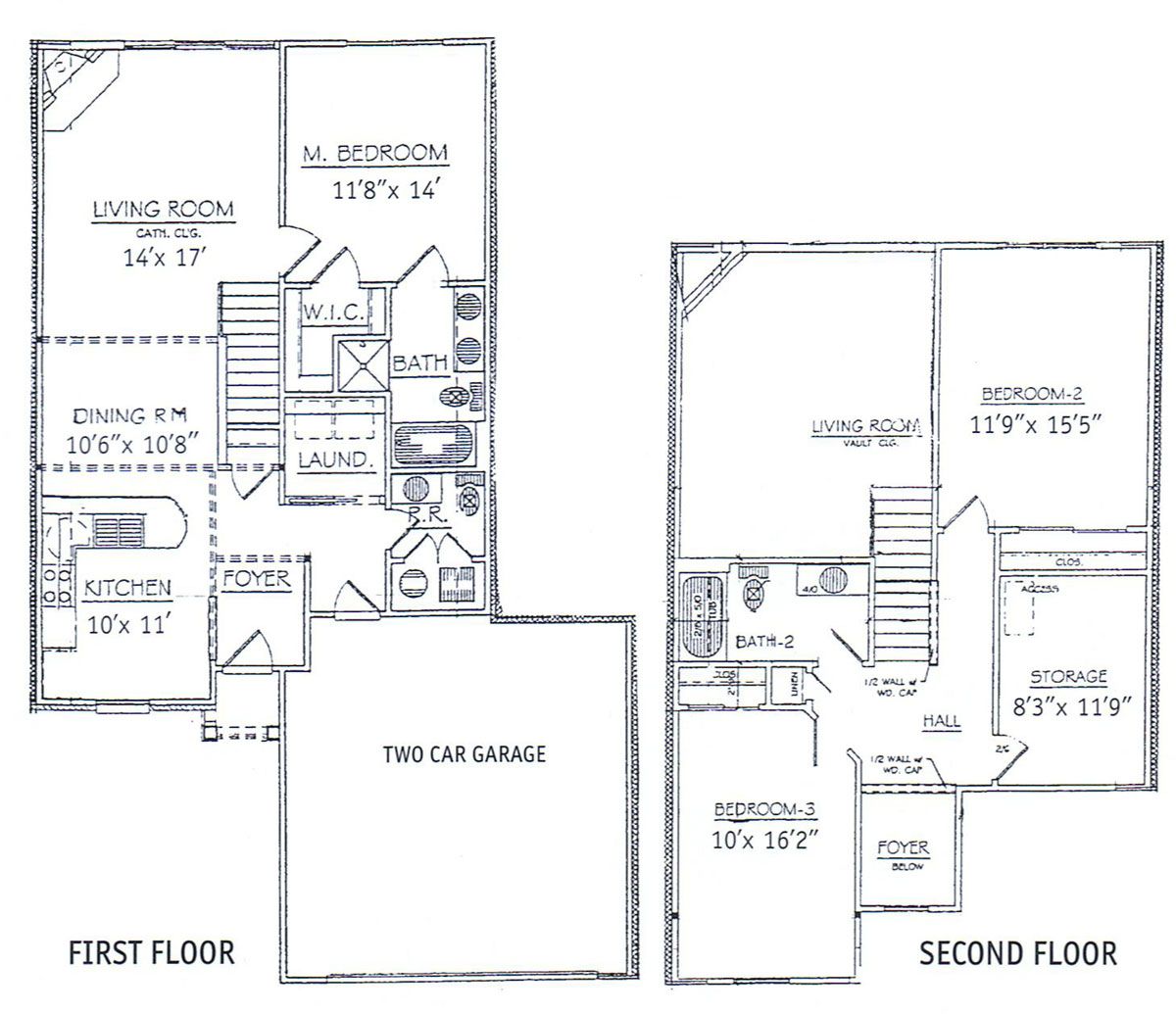 3 bedrooms floor plans 2 story bdrm basement the two three