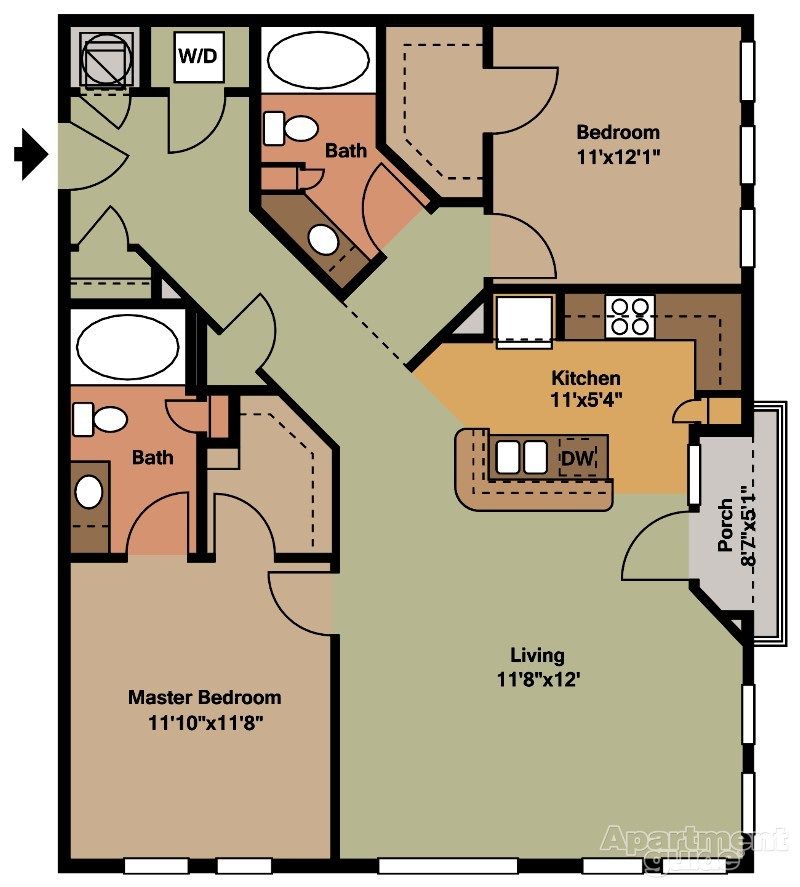 C1 2 bedroom 2 bathroom Tiny house floor plans, Tiny house plans
