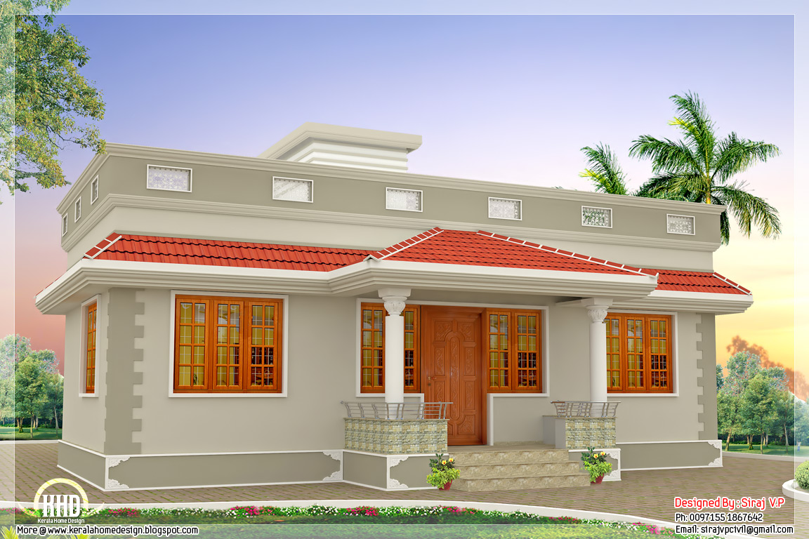 1000 sq.feet Kerala style single floor 3 bedroom home Kerala House