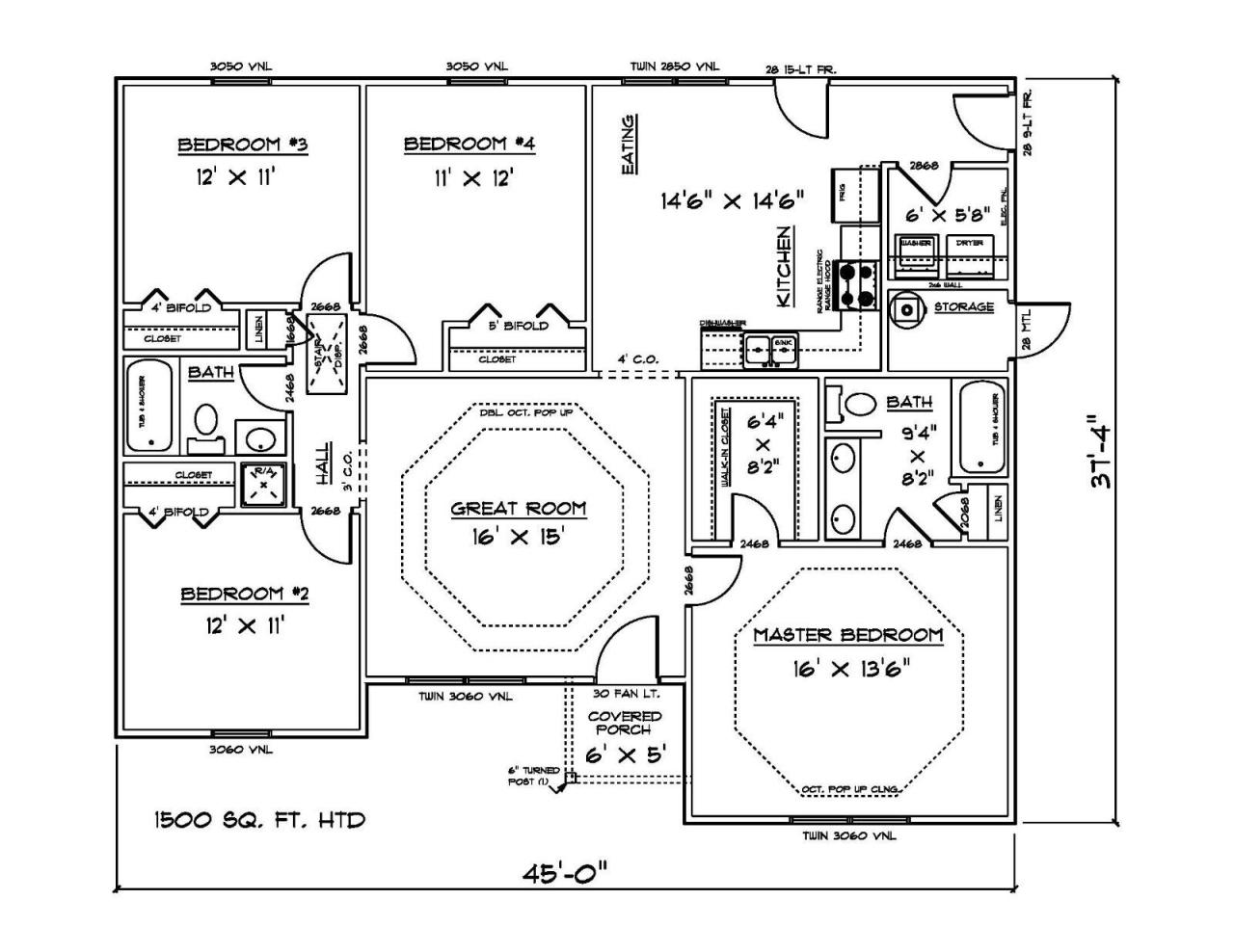 Free House Plans Single Story 1500 Ranch House Plan The House Decor