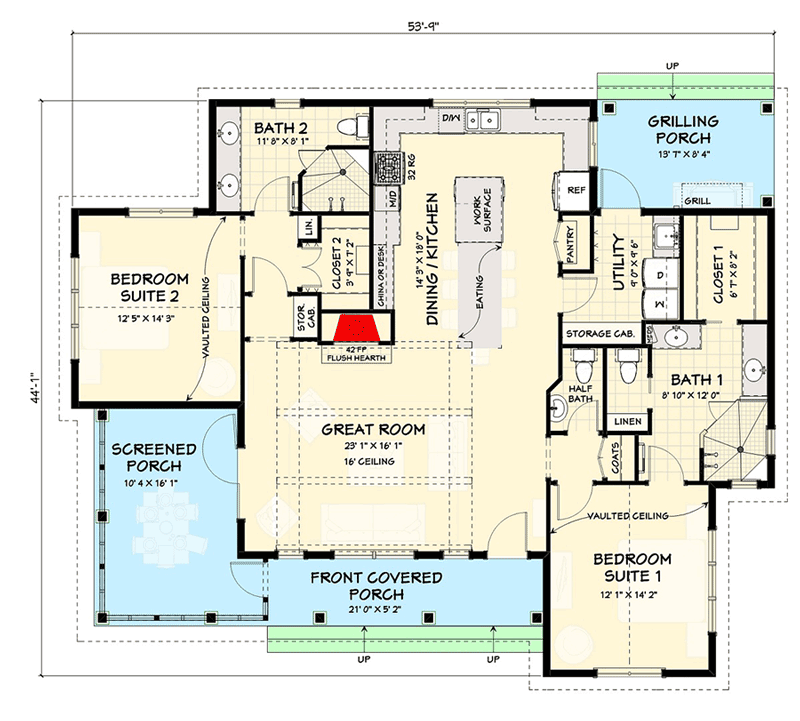 Plan 28932JJ Exclusive Modern Farmhouse Plan with Two Master Suites