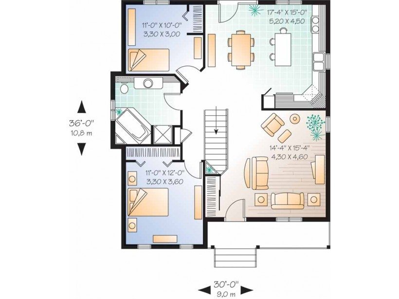 New One Story Two Bedroom House Plans New Home Plans Design