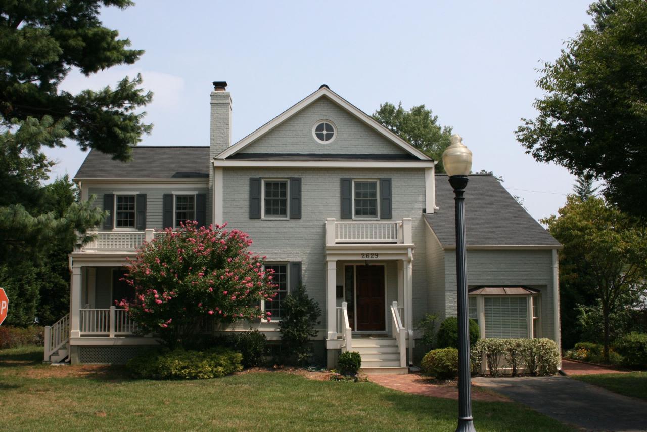 1940s Brick Colonial 2 Story Addition in Northern Virginia Colonial