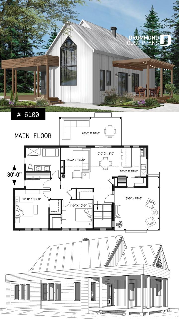 21 Open Concept Floor Plans for Small Homes Modern one story house plan