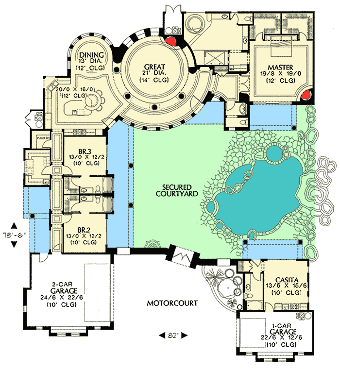 Most Popular 27+ Courtyard House Plan With Casita