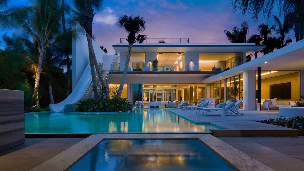 This Miami home comes with a twostorey water slide Architectural