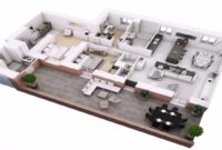 3 Bedroom Flat Plan On Half Plot The three bedroom home plan can lend