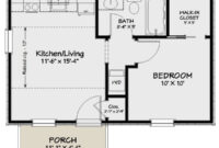 Cottage Plan 400 Square Feet, 1 Bedroom, 1 Bathroom 150200008