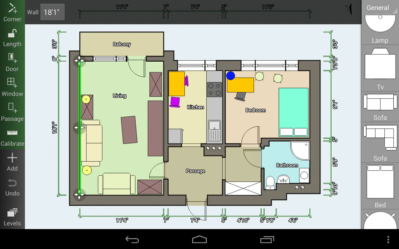 Come progettare la propria casa con lo smartphone Floor Plan Creator