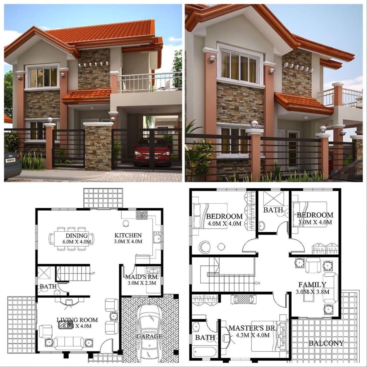 Pin by Amor Andig on house plan Two story house design, House front