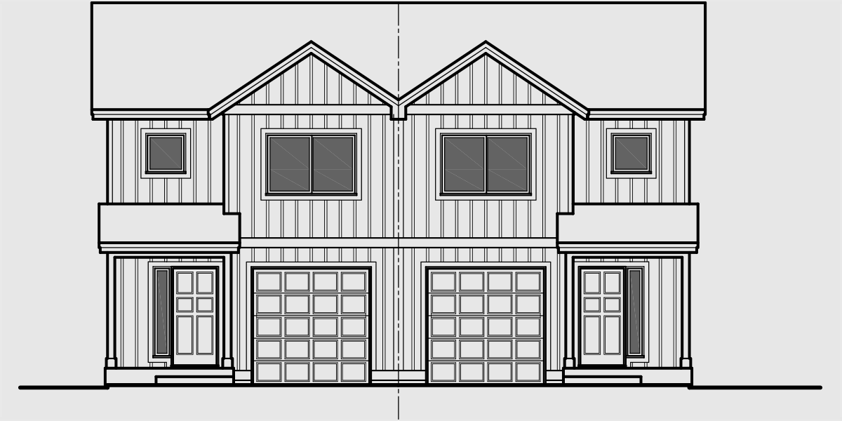 Duplex Home Plans & Designs for Narrow Lots Bruinier & Associates