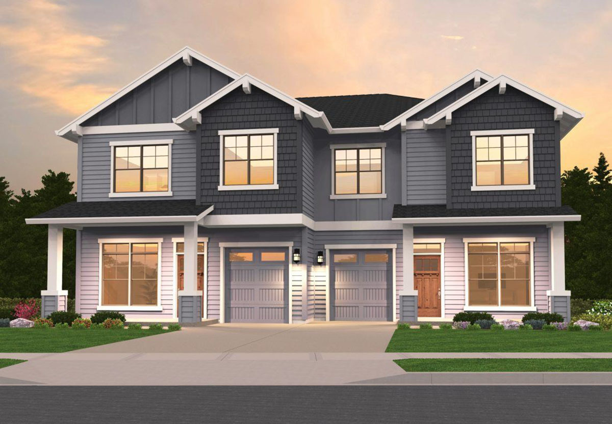 Craftsman Duplex 85162MS Architectural Designs House Plans