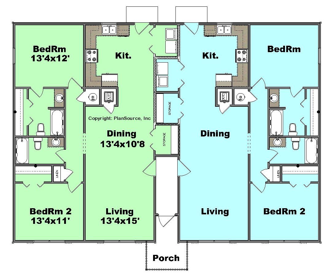 J0905d Ad Copy Duplex plans, Duplex floor plans, Duplex house plans