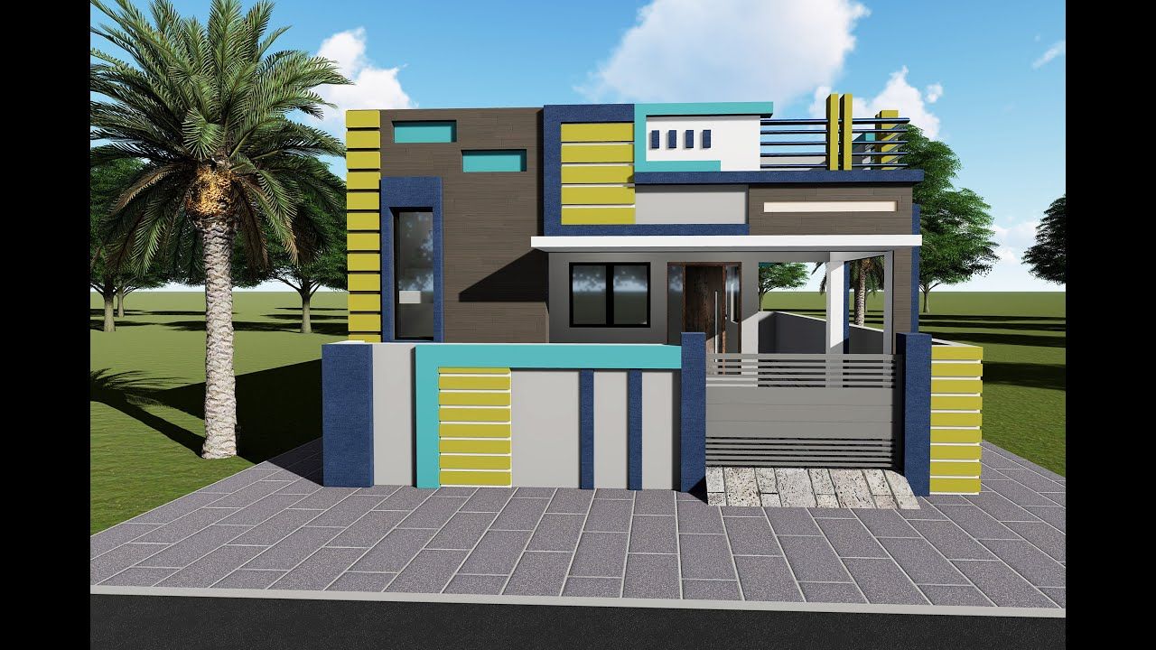 Single Floor Indian House Front Elevation Designs Photos 2021 / Simple