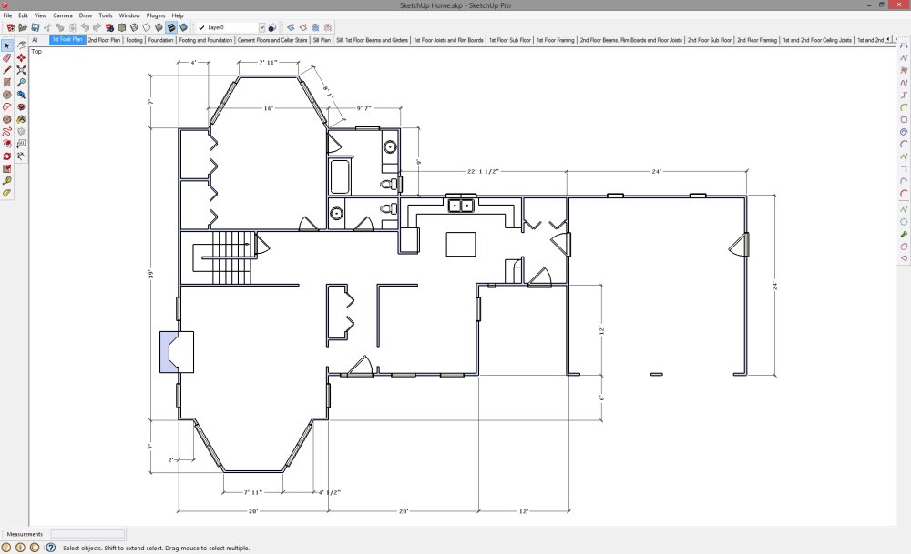 2D Drawing In SketchUp Popular Woodworking