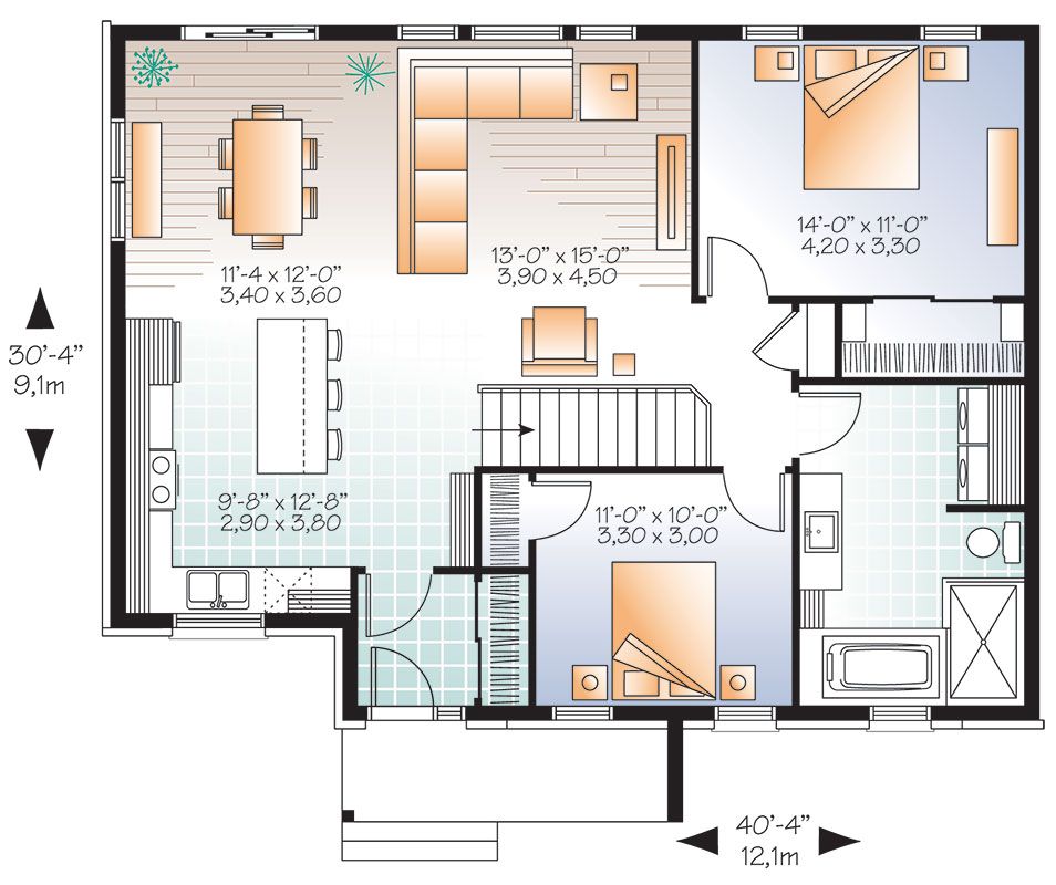 3 Bedroom Bungalow Floor Plans Open Concept online information