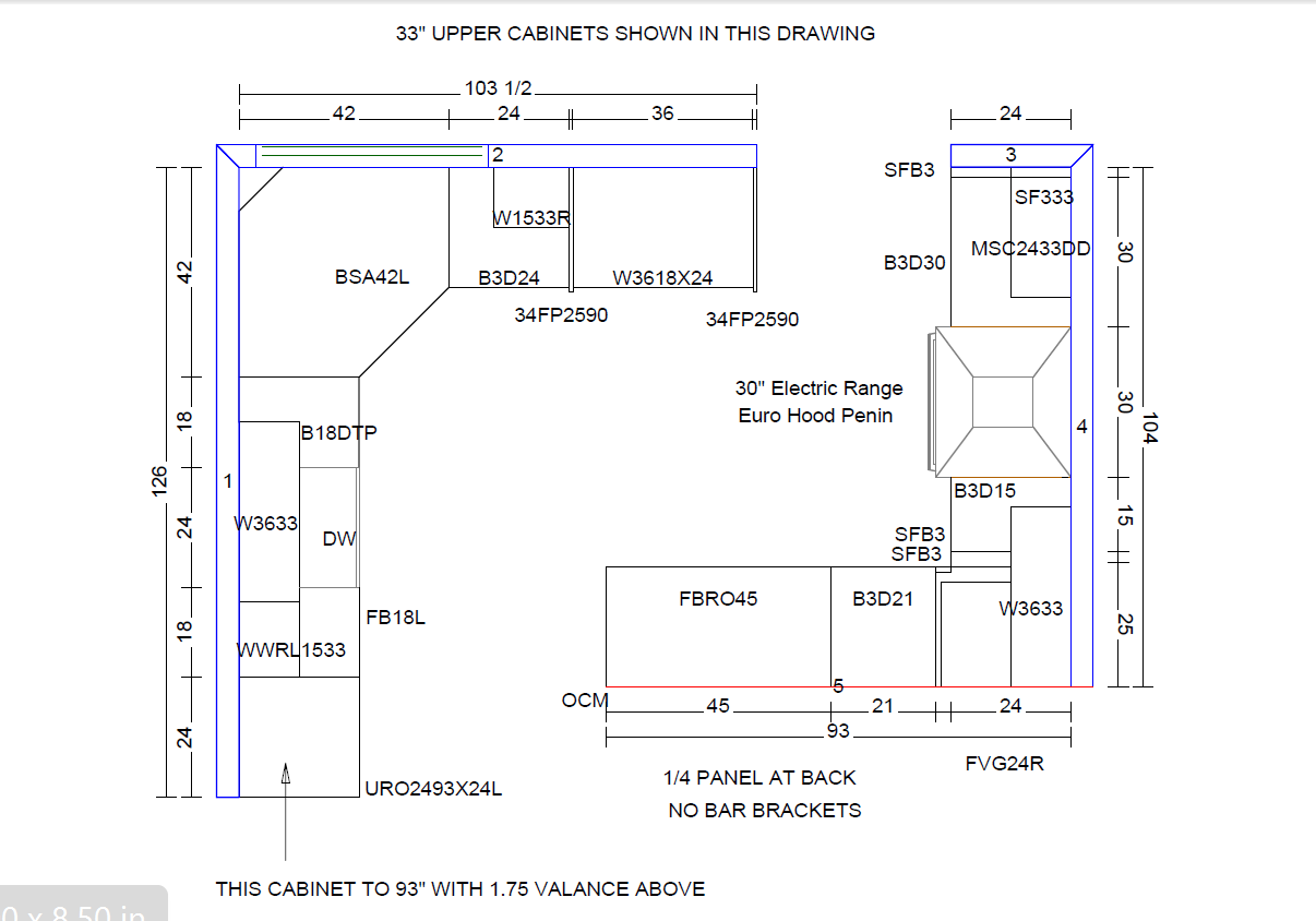 Kitchen Layout in 2D