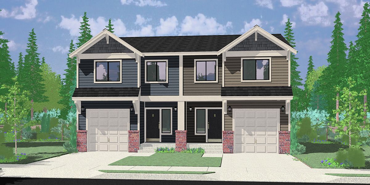 Two Story Duplex Plans Apartment Layout