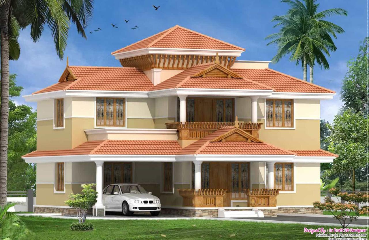 Traditional Malayalee 3BHK home design at 2060 sq.ft.