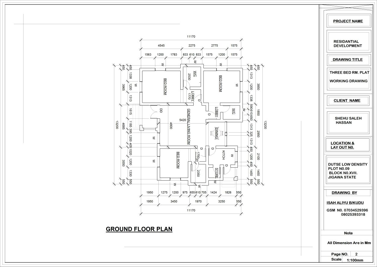 55+ 3 Bedroom Flat House Plan In Nigeria