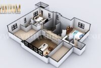 4Bedroom Modern Residential 3D Floor Plan House Design by