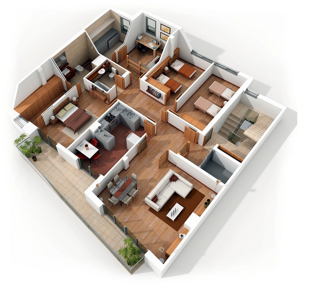 4 Bedroom Apartment/House Plans