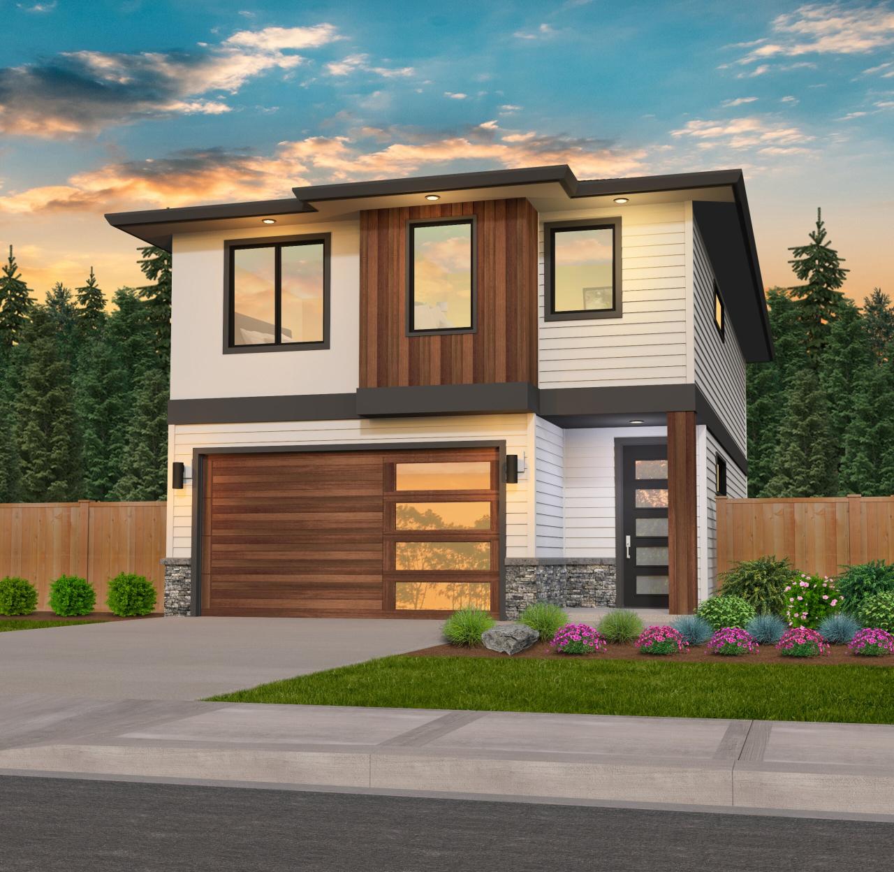 Oranges House Plan Affordable 2 story Narrow Modern home design