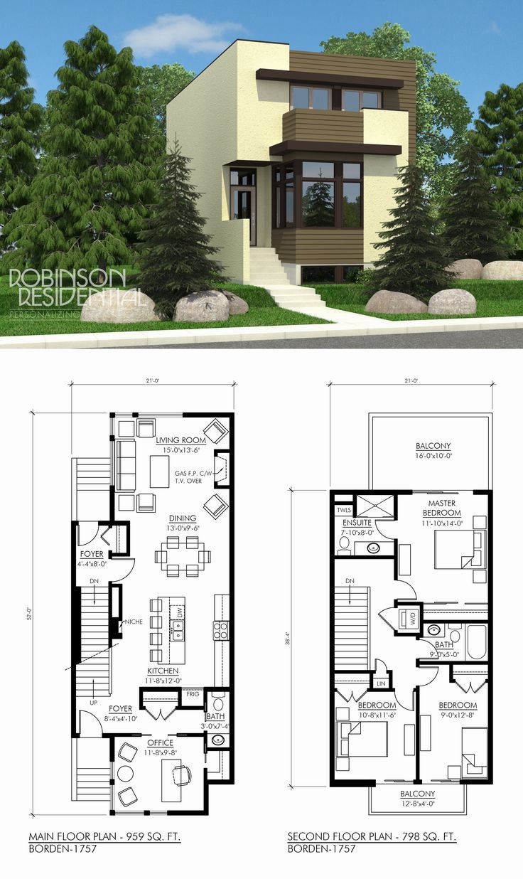 20 Awesome Small House Plans 2019 Narrow lot house plans, Narrow