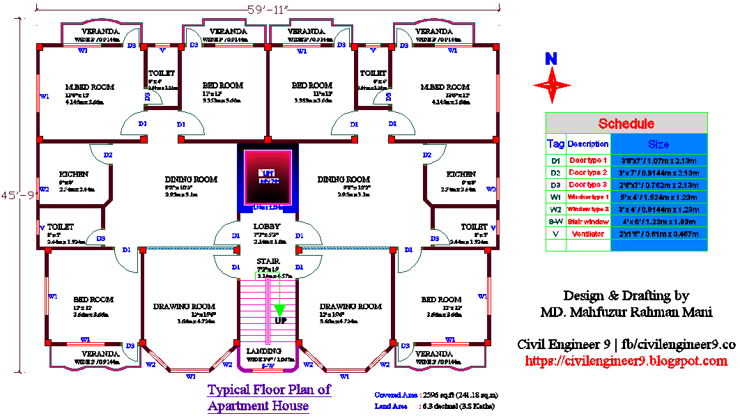 AutoCAD 2d Floor Plan for House Free Download
