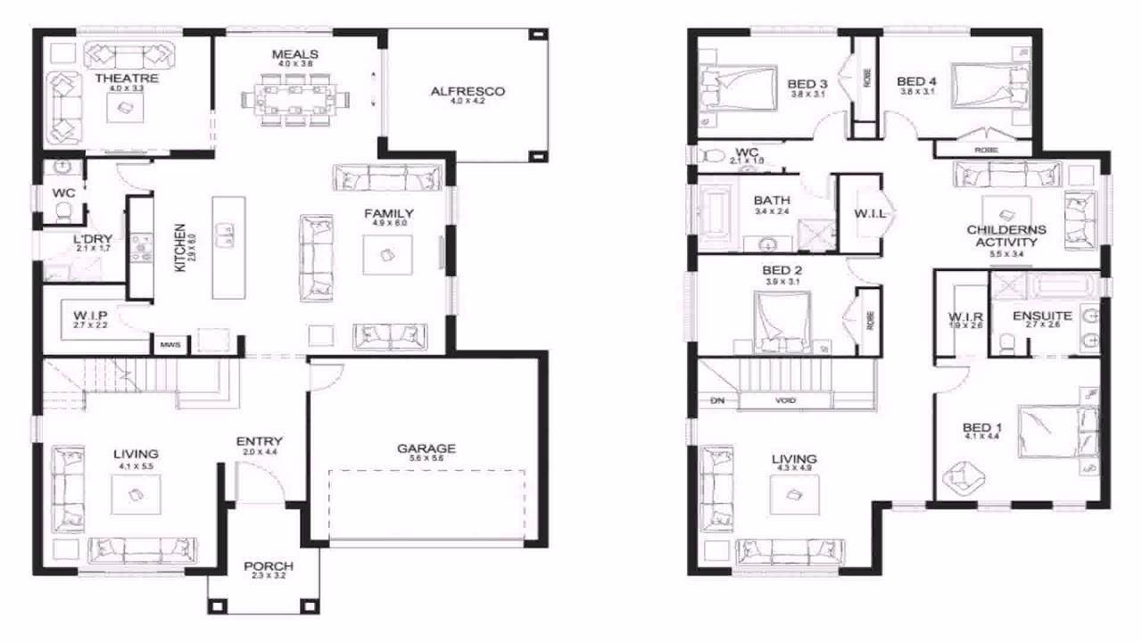 Topmost Two Story 3 Bedroom 2 Story House Plans Popular New Home