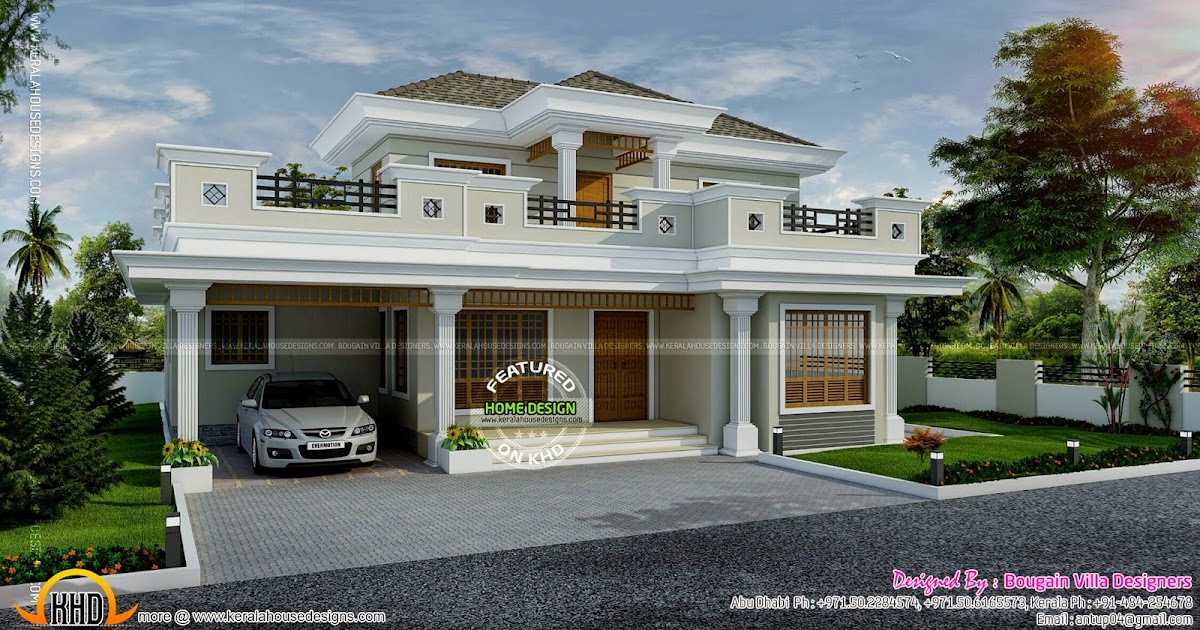 Stylish house exterior Kerala home design and floor plans 8000+ houses