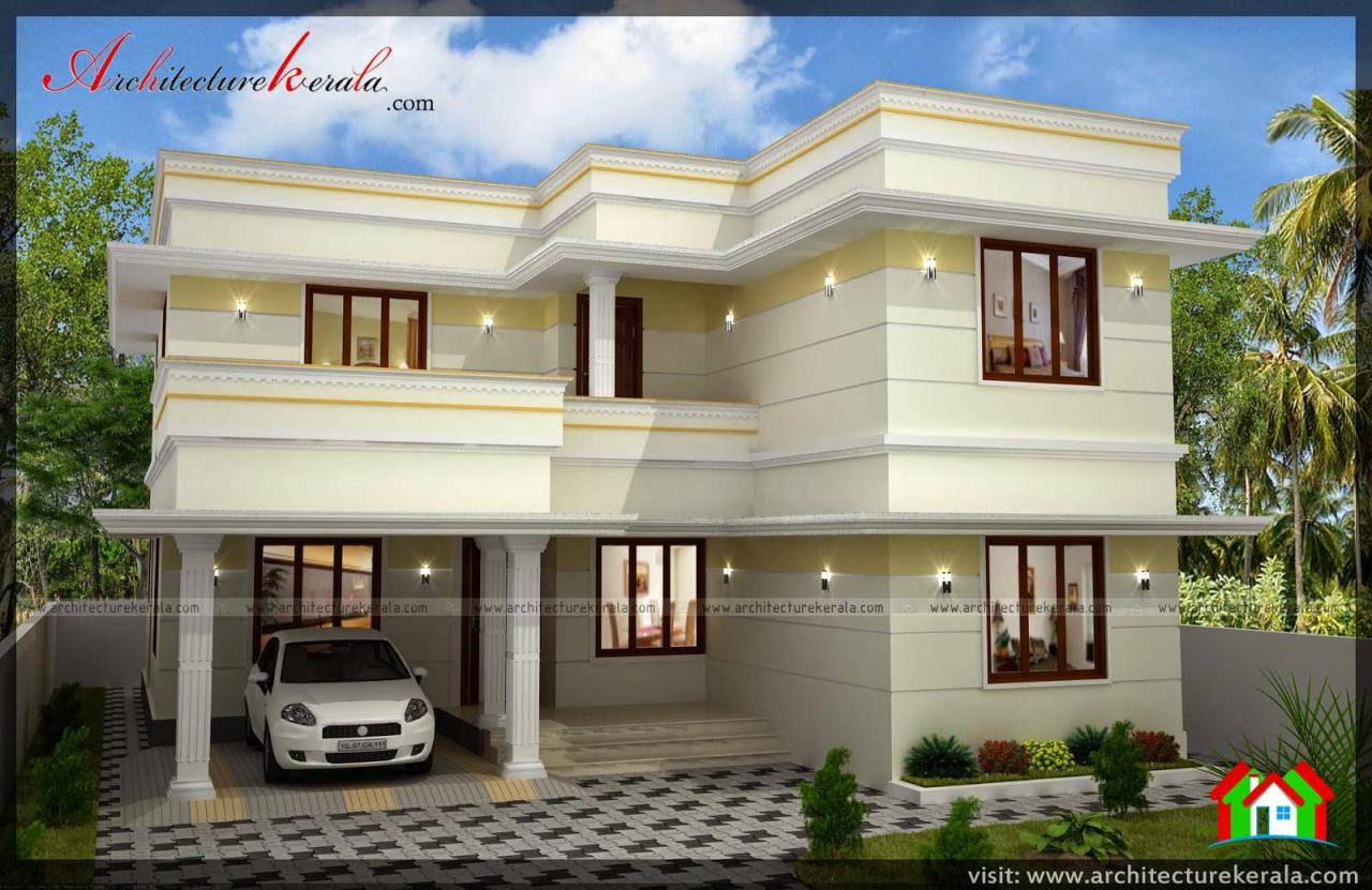 Three Bedroom Two Storey House Plan Architecture Kerala House Plans