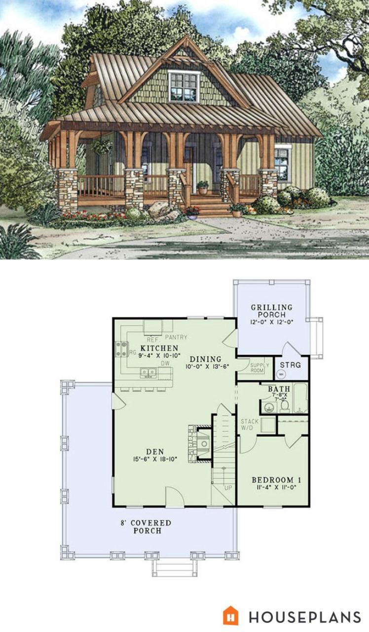 craftsman cottage plan 1300sft 3br 2 ba plan 172450 I WANT small