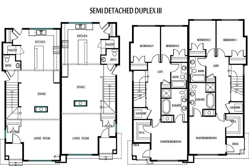 Edmonton Duplexes or SemiDetached Homes Blueprints House blueprints