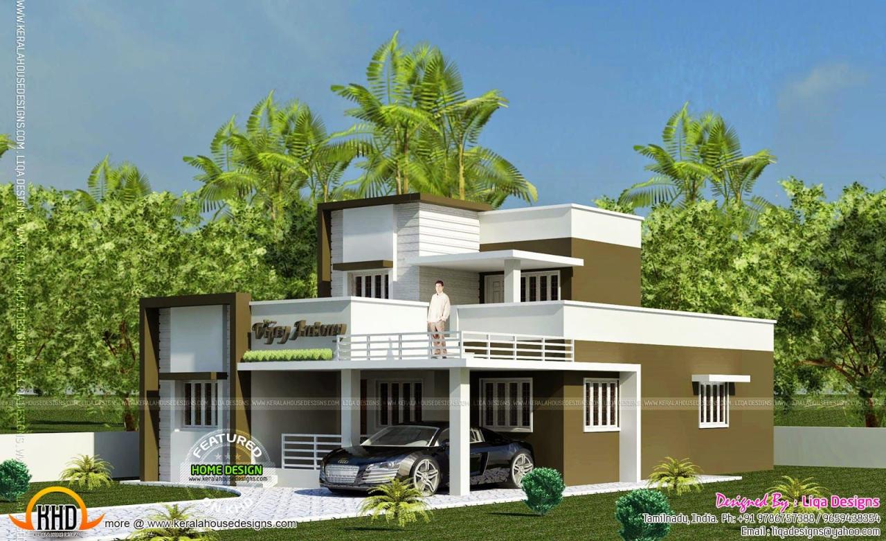 1365 sqft 2 bedroom small house design Kerala house design, Small