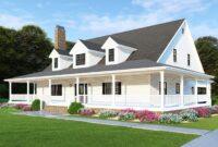 Wrap Around Porch Floor Plans Farmhouse With Barn Farmhouse With Wrap