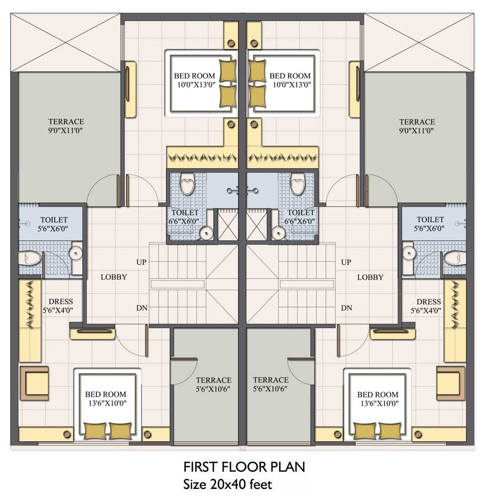 Sigma Realty Quality First And 25x40 House Duplex floor plans, Floor