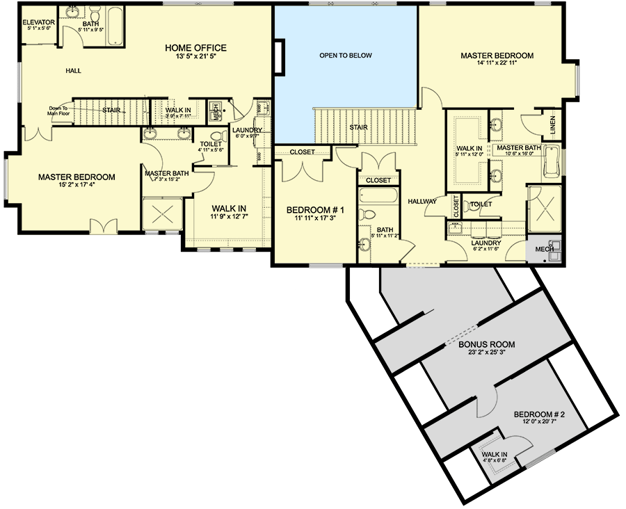 Exclusive MultiGenerational Home Plan with Elevator and Ample Storage
