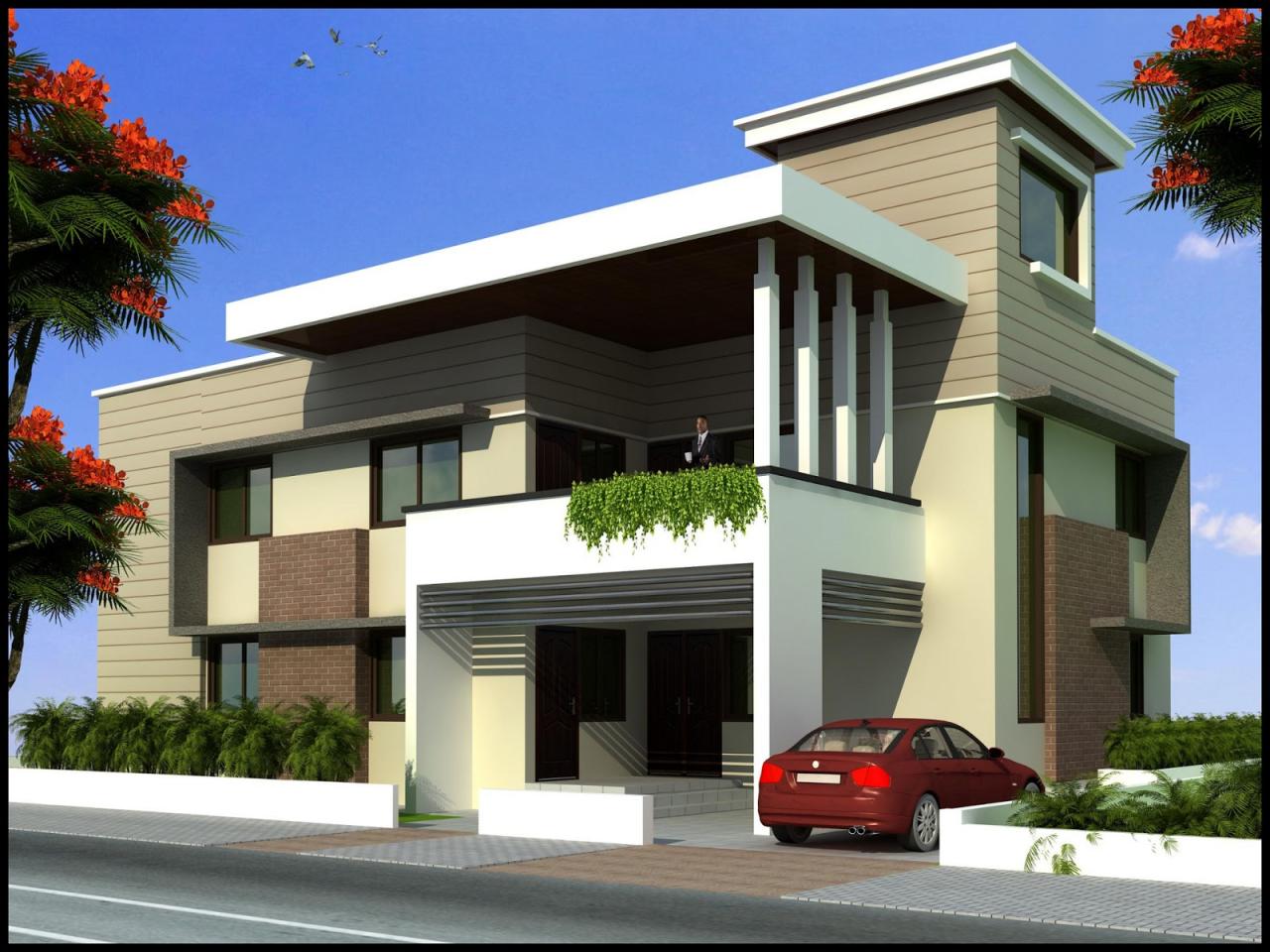 Modern Beautiful Duplex House Design Home Design Elements