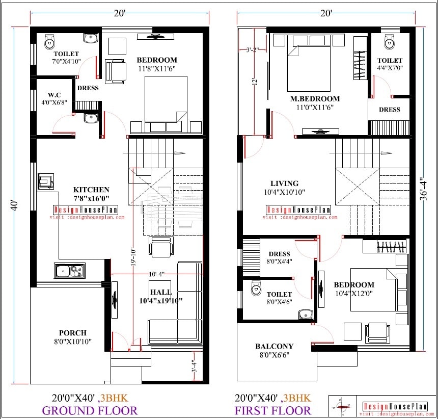 3 Bedroom Duplex House Plans East Facing