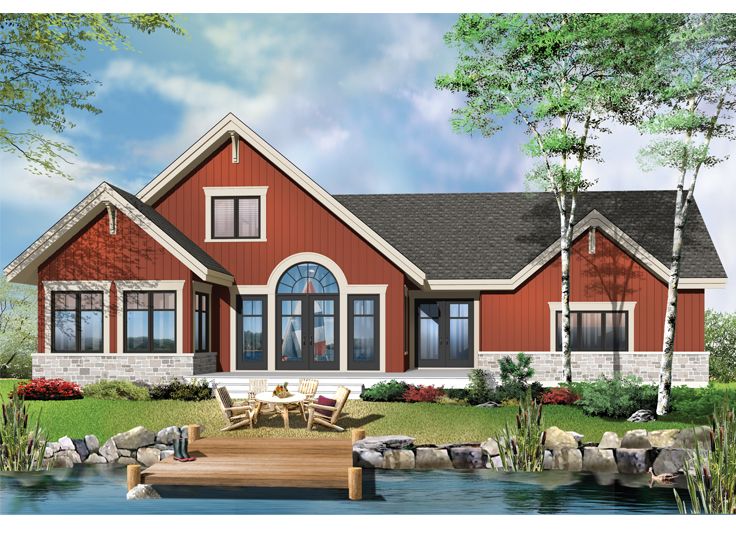 Waterfront Home Plans 2Story Waterfront House Plan 027H0351 at